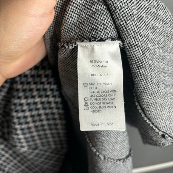 Derek Lam Collective Plaid Knit Peplum Top Grey Size XS - Picture 8 of 8